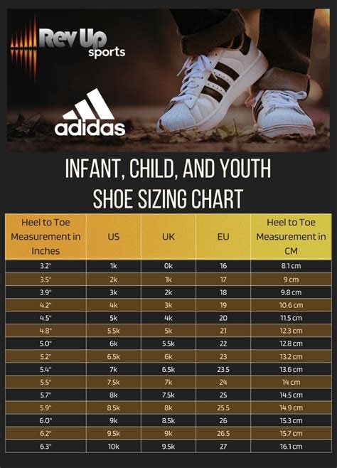 Adidas size chart for kids